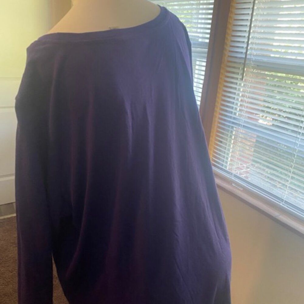 LOGO by Lori Goldstein Purple the Tee, size 2X - Picture 2 of 4